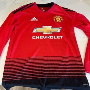 Manchester United long sleeve jersey size Small adult